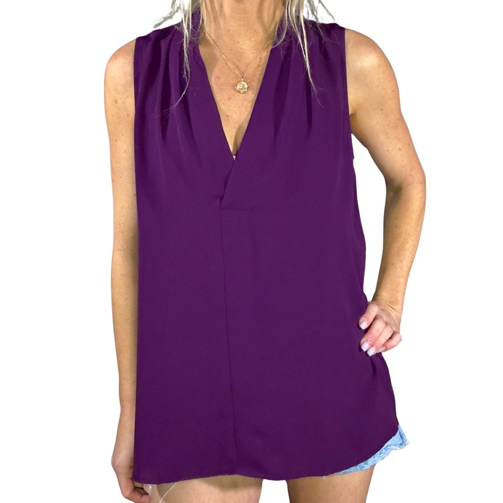 BANANA‎ REPUBLIC Purple Sleeveless Blouse